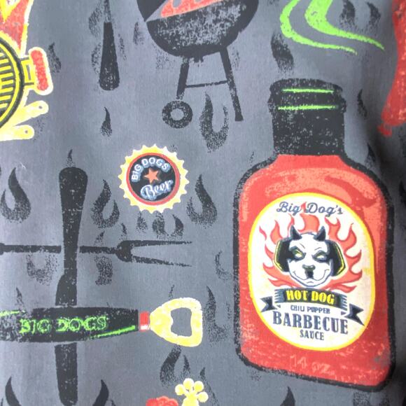 Big Dogs Hawaiian Shirt Size 2X BBQ Master Grill Spicy Camp - Picture 5 of 8